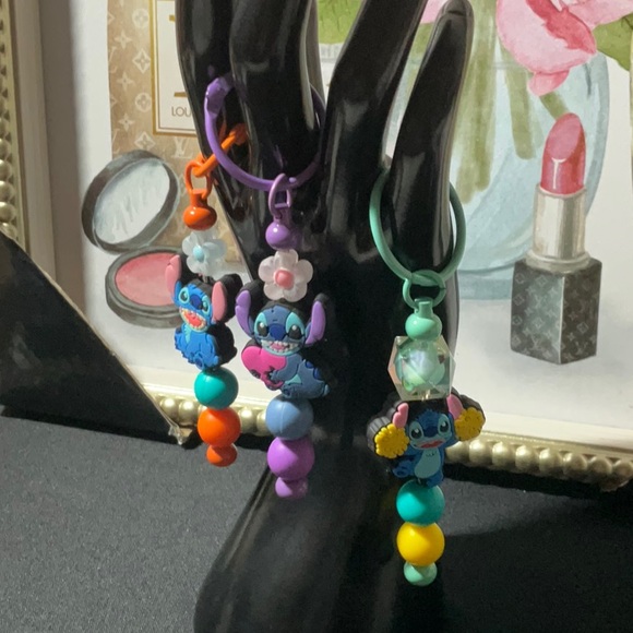 Colorful Stitch Keychain Set 3pc - Picture 2 of 3